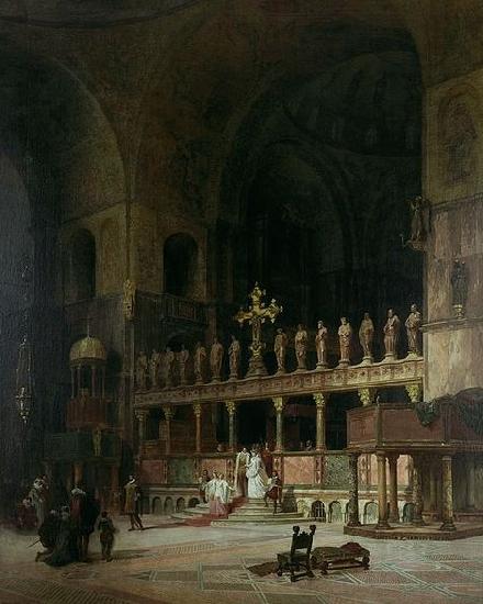 David Dalhoff Neal INTERIOR OF ST MARKS VENICE oil painting image
